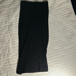 Loft midi high waisted black skirt